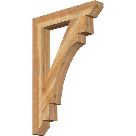 Ekena Millwork Merced Slat Rough Sawn Bracket, Western Red Cedar, 4"W x 26"D x 38"H BKT04X26X38MRC06RWR